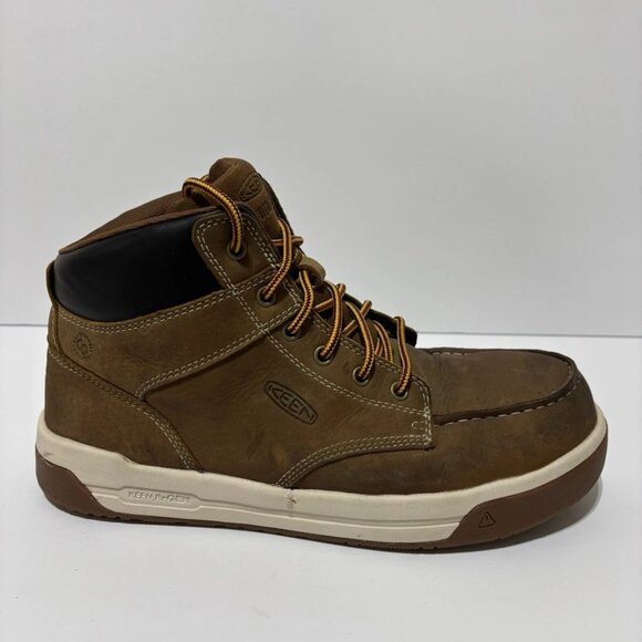 Keen Utility Men’s Gibson Mid Carbon Toe Work Boots Brown, Size 9.5 Wide - Picture 1 of 7